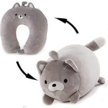 Cuscino da viaggio 2 in 1 convertibile per bambini, cuscino cervicale per viaggi in aereo