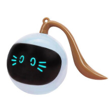 (Blauw) Interactief kattenspeelgoed in de vorm van een bal voor binnenkatten, oplaadbare elektrische automatische rolbal, automatisch bewege