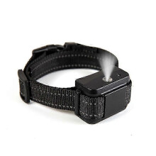 WELLTURN B490 Wiederaufladbares, wasserdichtes Hundeerziehungshalsband mit automatischem Sprühsystem und Antibellfunktion (Schwarz) 25-26s