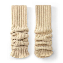 (Cáqui) GOLOVEJOY DWZ03 Polainas de Tricô Femininas para Outono/Inverno, Meias Térmicas para Botas - Cáqui