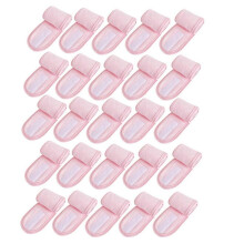 Set van 30 spa-hoofdbanden, haarbanden voor schoonheidsspecialisten, verstelbare make-up-, sport- en douche-handdoeken, roze