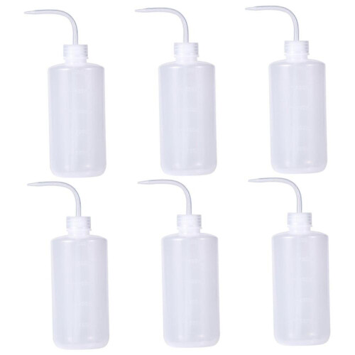 Συσκευασία 6 πλαστικών μπουκαλιών των 500ml με πιεστικά με μετρήσεις, επαναχρησι