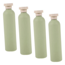 Lot de 4 flacons de shampoing de voyage, flacons de lotion en plastique rechargeables, distributeurs de produits de toilette réutilisables
