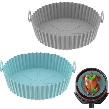 Airfryervorm, 2 stuks siliconen airfryervormen, 17,5 cm airfryeraccessoire, siliconen airfryeraccessoires, airfryermandje voor airfryer, mag