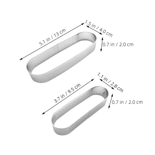 2Pièces Cercle De Cuisson À Tarte Acier Inoxydable Pour 1