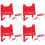 4Ensembles -Têtes Rouge En Polyester Pour Cosplay Marin 7