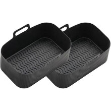 Airfryer-fôr til airfryer Dobbel, gjenbrukbar silikonfôr til airfryer, tilbehør til airfryer