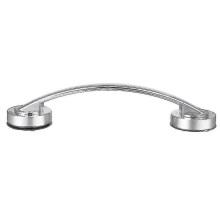 (Silver)Bath Handle Suction Cup Handrail Bathroom Grip Tub Shower Bar Rail