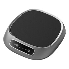 Calentador de tazas eléctrico (gris oscuro) con temperatura ajustable, almohadilla térmica para tazas de oficina, calentador de bebidas para