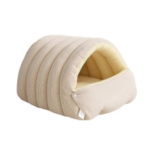 Cama para gatos (beige-M) para invierno. Estructura engrosada que garantiza estabilidad y durabilidad. Rincón acogedor para la sala de estar