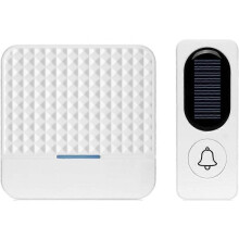 Soldrevet trådløs smart dørklokke, trådløs smart dørklokke, musikalsk dørklokke med lang rækkevidde til store hjem, smart videodørklokke med