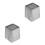 2Pcs Grey Plastic Trash Can Retro Design for Bathroom Home Use 5