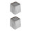 2Pcs Grey Plastic Trash Can Retro Design for Bathroom Home Use 9