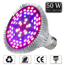 Lámpara LED de crecimiento para plantas de 50 W, espectro completo, 78 LED, para invernadero, plantas de interior y flores.