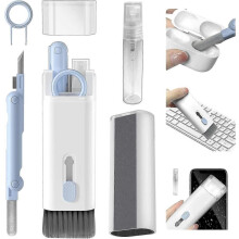 Kit de limpeza eletrônica 7 em 1 - Kit de limpeza de teclado, ferramenta de limpeza multifuncional portátil