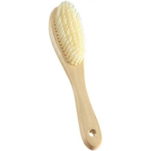Cepillo para ropa, cepillo para ropa, cepillo para limpiar ropa de cerdas suaves con mango largo de madera, adecuado para el hogar y la ofic