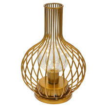 Zábavná lampa, vintage lahvové světlo, industriální styl, stolní lampa, zlatá, 24x10x4,5cm, osvětlení 1 sada