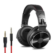 (Preto) Fones de ouvido profissionais para monitoramento de instrumentos musicais, com fio e cabos de áudio de 3,5 mm e 6,5 mm, para piano e