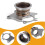 Adaptador de Flange de Banda V para Turbo de 3 Polegadas com 5 Parafusos para Peças de Adaptador de Flange de Turbocompressor T3/T4 8