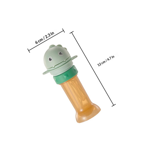 2Pièces Bouchons Silicone PP Dino Vert Caps Voyage 1