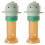 2Pièces Bouchons Silicone PP Dino Vert Caps Voyage 10