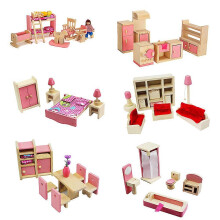 1:12 Scale Miniature Wooden Furniture Set for Dollhouse, Kids Play Toys, Doll House Accessories, Children's Toy Gift