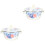 2Pcs Assorted Color Enamels Basin Kitchen Storage Pot with Lid 4