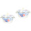 2Pcs Assorted Color Enamels Basin Kitchen Storage Pot with Lid 5