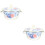 2Pcs Assorted Color Enamels Basin Kitchen Storage Pot with Lid 7
