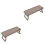 2Pièces Repose-Main Plastique Ventilé Couleur Marron Doux 5
