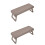 2Pièces Repose-Main Plastique Ventilé Couleur Marron Doux 7
