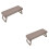 2Pièces Repose-Main Plastique Ventilé Couleur Marron Doux 8