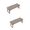 2Pièces Repose-Main Plastique Ventilé Couleur Marron Doux 9