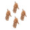 4Pcs Solid Wood Hand Figure with Moveable Joints for Art Drawing 8
