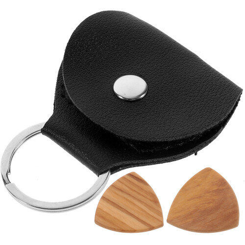 2Ensembles -Picks Guitare Noir Bois PU Simple Et Durable 2