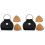 2Ensembles -Picks Guitare Noir Bois PU Simple Et Durable 4