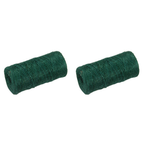 2Pcs Dark Green Artificial Ribbon Strong Rope String for DIY and Decor 1
