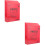 2Pcs Red Retro Style Iron Mailbox Wall Mount Locking Suggestion Box 8