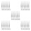 30Pcs Silver Precision Craft Tweezers for Beading and Model Making 9