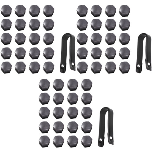 63Pcs ABS Grey Wheel Bolts Nuts Covers Easy Protectors 2