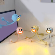 Luz Noturna de Polvo de Desenho Animado, Animal Fofo, Luz LED Portátil, Decoração de Quarto, Pode Ser Usada Como Suporte para Telefone