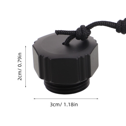 Threaded Aluminum Alloy Scuba Tank Valve Cap Black Dust Protector 2