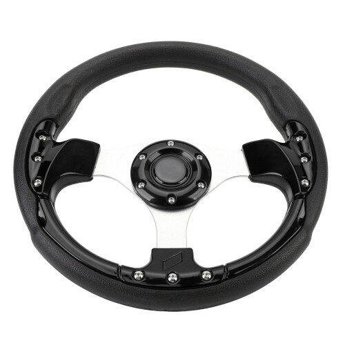 Volant de course en PU noir 13 po 33 cm