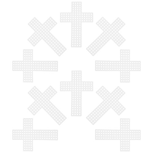 50Pcs Plastic Cross Stitch Canvas Sheets White Grid for DIY Embroidery 2