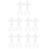 50Pcs Plastic Cross Stitch Canvas Sheets White Grid for DIY Embroidery 10