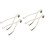 4Pcs Durable Silver Meat Hooks for Kitchen Bbq Sausage Bacon Hanging 4