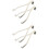4Pcs Durable Silver Meat Hooks for Kitchen Bbq Sausage Bacon Hanging 5