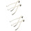 4Pcs Durable Silver Meat Hooks for Kitchen Bbq Sausage Bacon Hanging 7