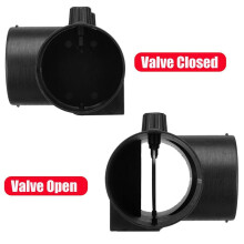 2X Connettore di Scarico Della Presa D'Aria del Riscaldatore di Parcheggio A Forma di T da 75 mm con Doppia Valvola di Regolazione per Riscaldatore Ad
