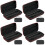2Pcs Black Hard Carrying Case Eva Shockproof Microphone Storage Pouch 7
